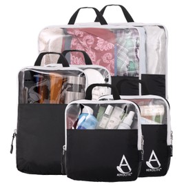 Aerolite Packing Cubes for Suitcases 6-pieces Expandable Travel Luggage Packing Organizers With Accessories Ultra Lightweight