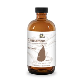 Nature Packaged Organic Cinnamon Essential Oil - Direct from Sri Lankan Essential Oils - Cinnamon Essential Oil - Bulk Cinnamon Oil - Organic Cinnamon Oil - Cinnamon Leaf Essential Oil (8 oz)