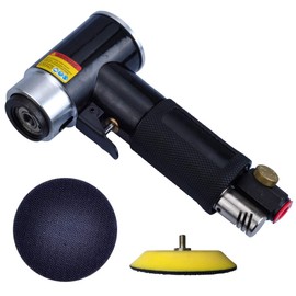 2" & 3" Dual Action Mini Air Sander, Random Orbital Pneumatic Polisher Kit with Pads & Accessories, High Speed Air Angle Sander for Auto Body, Wood, Metal, and Furniture Polishing