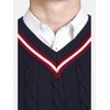 Charles Colby Men's Earl Constantine Knitted Casual Top Sleeveless, darkblue