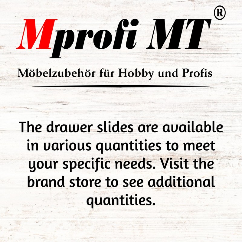 Mprofi MT® Drawer Runners - 35mm - Rails for Drawers