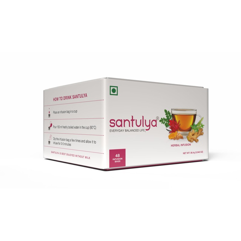 SANTULYA Herbal Tea (48 Tea Bags)(Pack of 1) | Turmeric