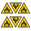 Pubblimania Fire Hazard Combustible Materials - Labels for Outdoor Indoor