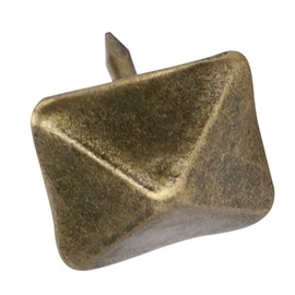 HEEPDD 50Pcs Square Head Antique Pins, Upholstery Door Nail Cyan Bronze Iron Pushpin Nail Antique Case Box Sofa Decorative Tack Stud Square Nails 12-19MM(19x20mm)