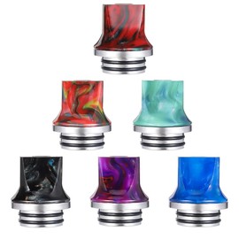 RUIYITECH 810 Replacement Stainless Steel Drip Tip Resin Mouthpiece Wide Bore Drip Tip (Multicolor)
