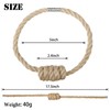 BEL AVENIR Magnetic Jute Curtain Tiebacks, Decorative Drapery Holdbacks Bohemian