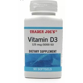 Trader Joe's 2 X Trader Joe's Vitamin D3 125 mcg (5000) 90 Softgels