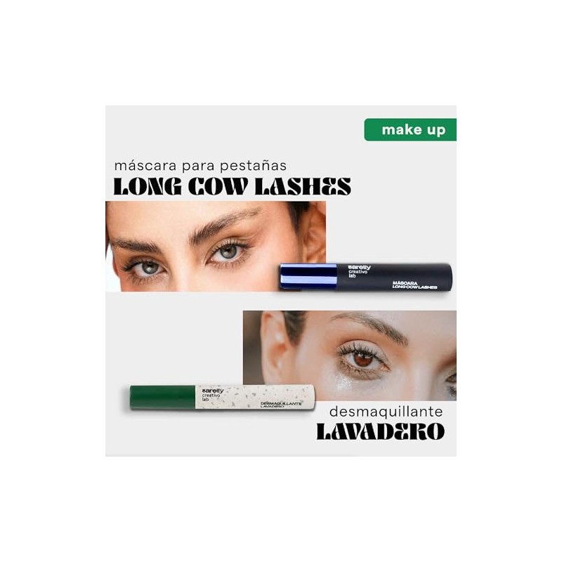 SARELLY, Kit Ojos, Máscara de Pestañas Long Cow Lashes +