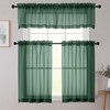 WelvetBLK Cafe Curtains 36 Inch Length Tier 2 Pieces, Modern