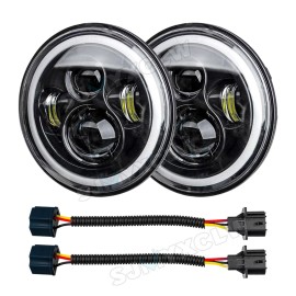 SJMYXCLW Pair 7inch Round Led Headlights for TOYOTA LAND CRUISER FJ40 FJ60 J80 1965-1985
