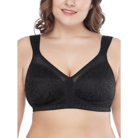 Deyllo Women's Full Cup Minimizer Bra Non Iron Large Sizes Bra Classic -