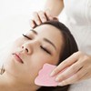 Rose quartz massage heart gua sha facial massage rose crystal gua sha set Heart Gwasha 3ea