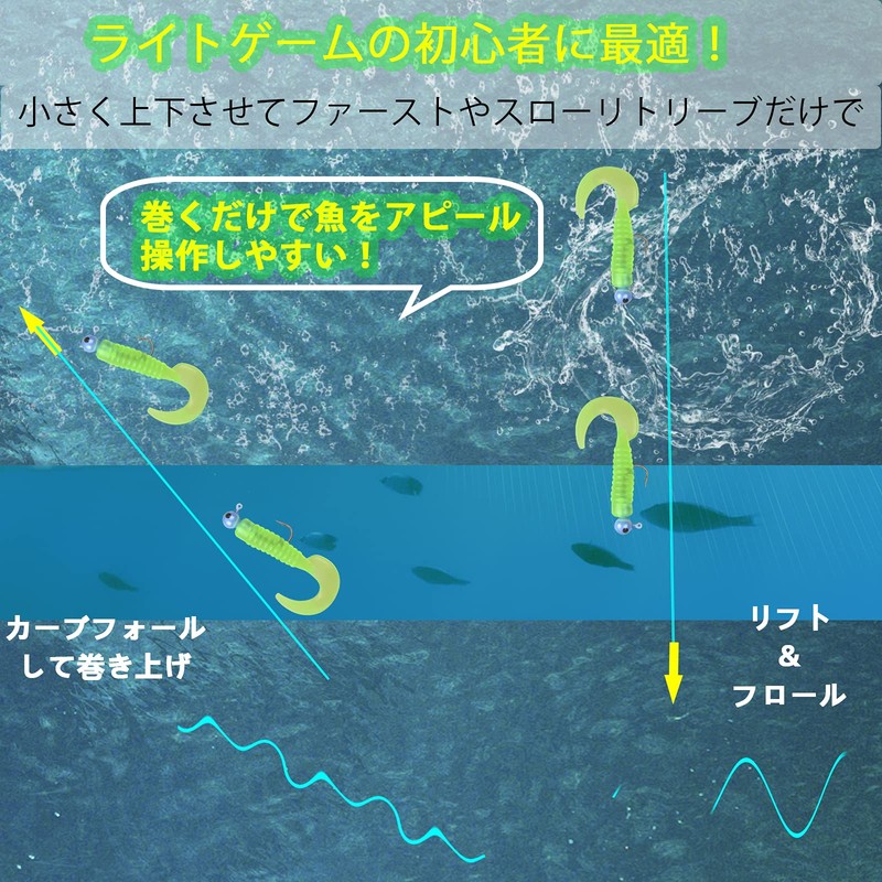 Worm Set Jig Head Worm Soft Lure Aging Mebaling Grab