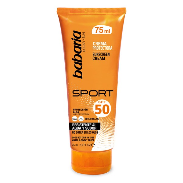 Crema Facial Solar Sport F-50-75 ml, black, Estándar