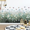 2 Sheets Blue Daisy Wall Sticker White Flowers Wall Decals