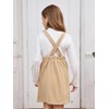 Milumia Girl Corduroy Crisscross Overall Dress with Pocket Khaki 9
