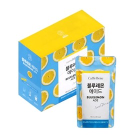 Caffe Bene Iced Fruity Drink Pouch Bluelemon Ade Flavour Bundle Pack – Refreshing Beverages 190ml (Pack of 10)