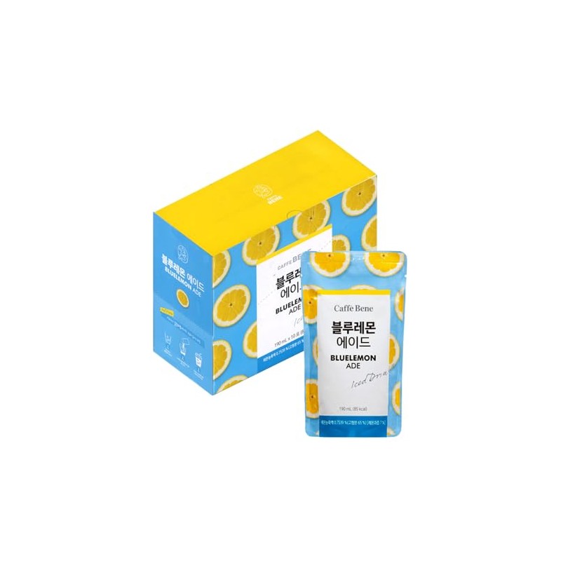 Caffe Bene Iced Fruity Drink Pouch Bluelemon Ade Flavour Bundle
