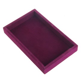 Youngy Stackable Jewelry Trays Inserts Velvet Catch All Jewelry Display Tray Case - Purple
