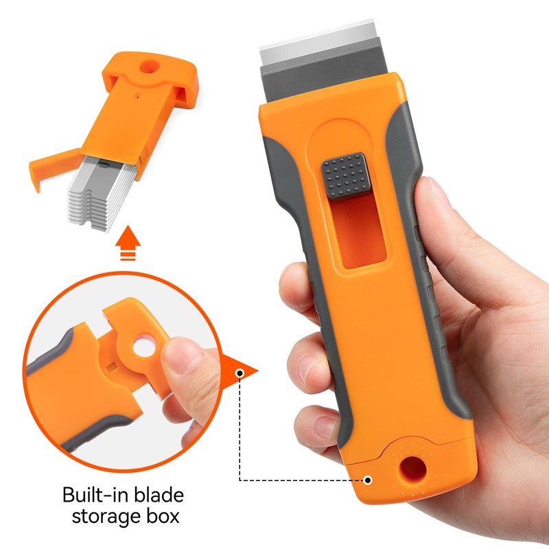WRAPXPERT Razor Blade Scraper, Razor Scraper Tool with 30pcs Extra