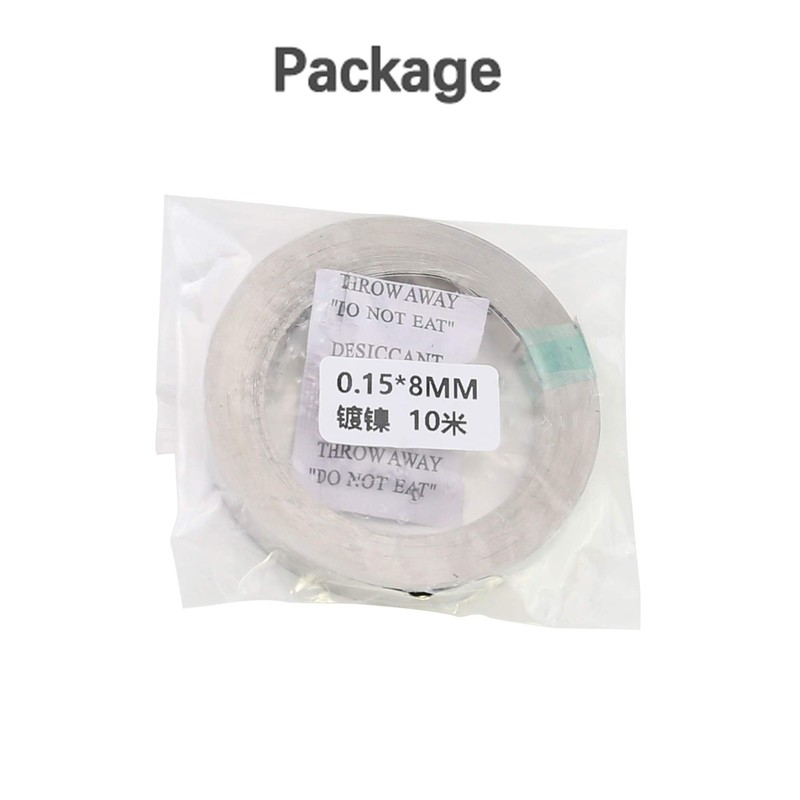 Nickel Strip 10m 0.15x8mm Nickel Tap for 18650 Cell Battery