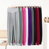 New Modal High-Waist Lantern Harem Pants with Wide Waistband for Spring/Fall Yoga L/White 3ea