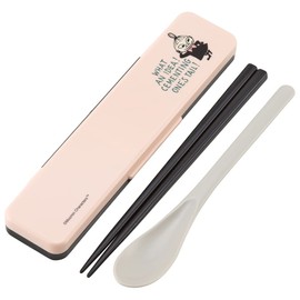 Skater CCS3SAAG-A Little My Pink Chopsticks and Spoon Set, 7.1 inches (18 cm), Antibacterial, For Adults, Made in Japan