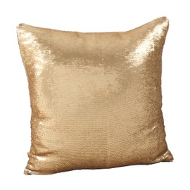 SARO LIFESTYLE Reversible Sequin Mermaid Poly Filled Throw Pillow Cover