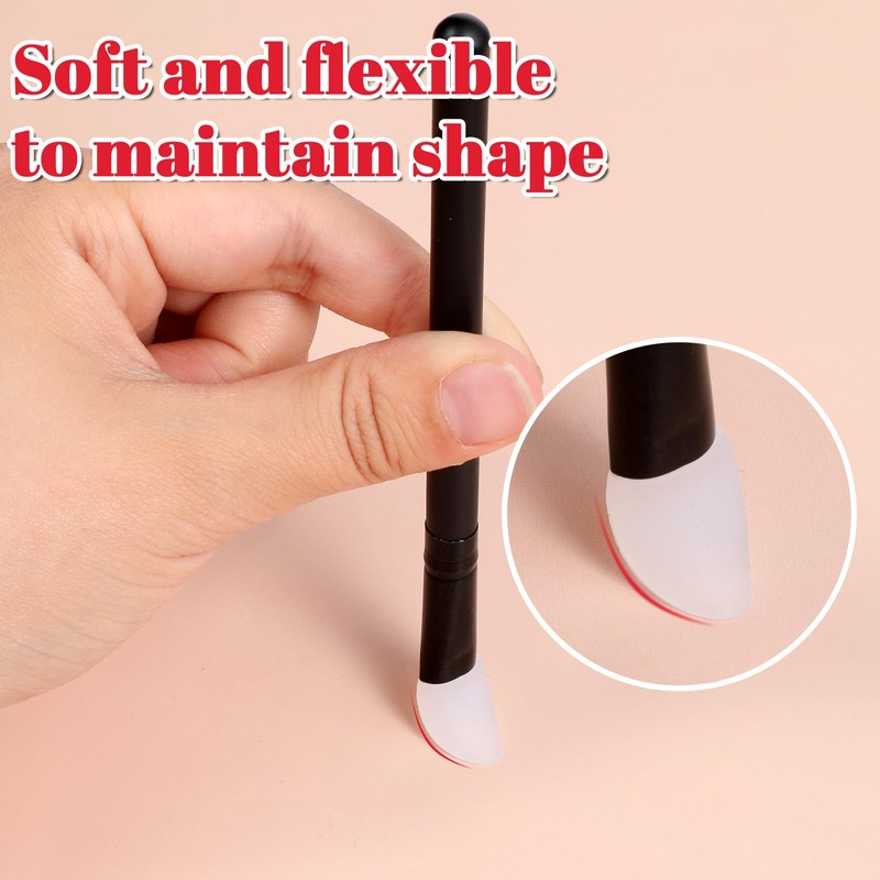 BOHUIZ 4 Pcs Silicone Makeup Applicators, Women Eye Shadow Brush