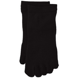 Okamoto 24-Hour Super Sox 1 Pair Set, Short Length, Sole Support, 5-Toe Socks, Short Length, Sole Support, Men's, Black