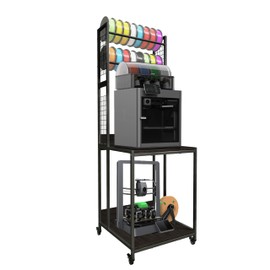 ARTINRACK 3D Printer Stand with Double Layer 3D Printer Filament Storage Rack, TR22 Heavy Duty Mobile Printer Table with Wheels for Studio Office Storage and Organization