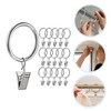 Operitacx 20pcs Sturdy Stainless Steel Curtain Rings Clips for Shower