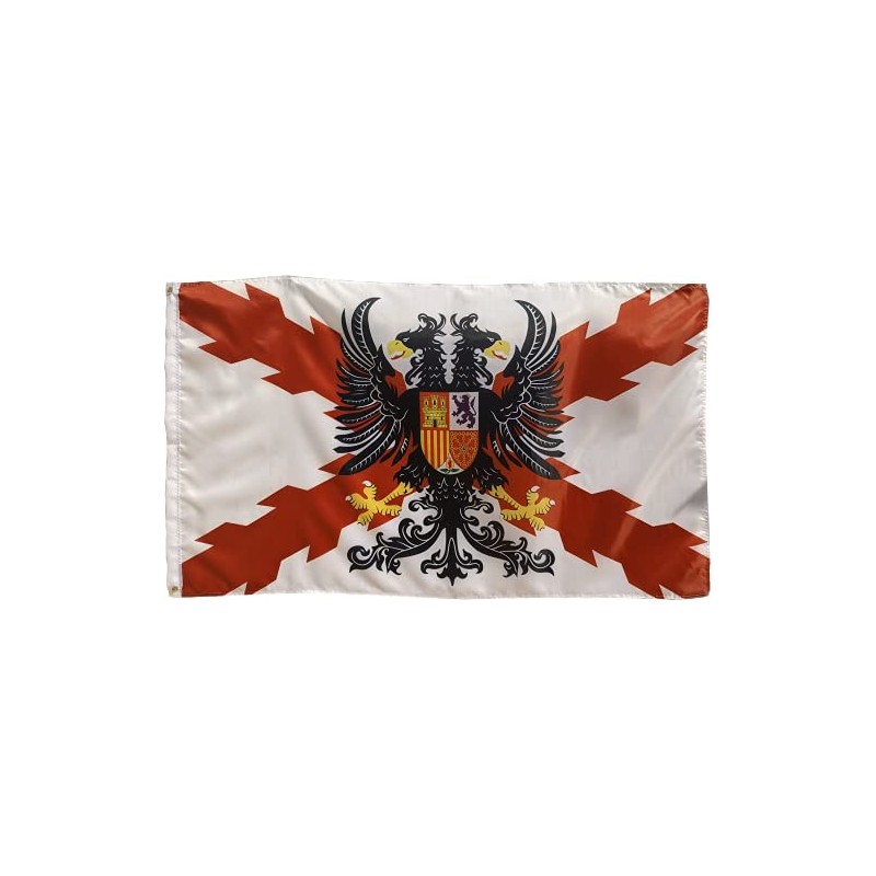 SERMILITAR Spanish Flag Bicefala Eagle Burgundy Leaf 5ft x 3ft