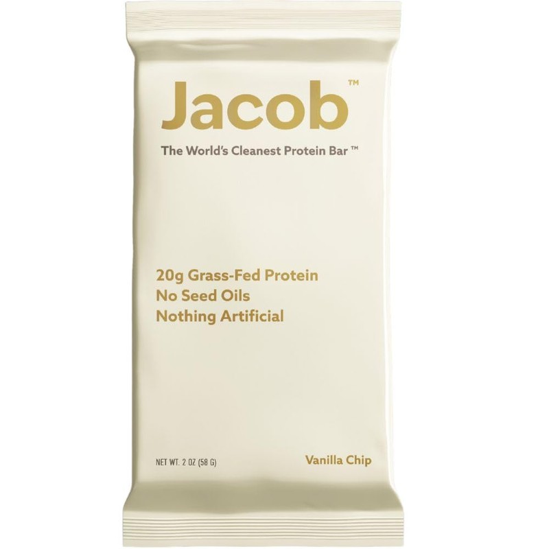 Jacob Bar, Protein Bars, Vanilla (9 Bars Total) - 20g
