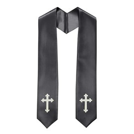 GradPlaza Choir Stole with Embroidery Crosses Adults' Traditional Church Choir Stoles 60"
