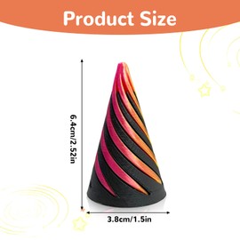 Vordpe Spiral Fidget Toy, 3D Printed Fidget Toy, Spiral Cone Gear Spinner Fidget Toy, for Statue for Desktop Decoration (Cone)