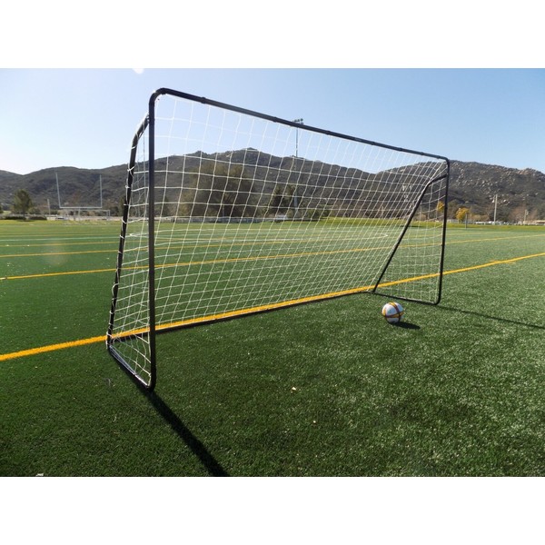 Vallerta® 12 X 6 Ft. (Black) Official Youth Regulation Steel Soccer Goal w/Net.