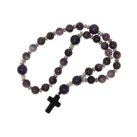 Jeannieparnell W17 Anglican Prayer Beads, Anglican Rosary, Anglican Chaplet, 10mm Amethyst Gemstone Beads Handmade Design