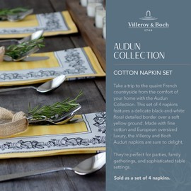 Villeroy and Boch Audun Cotton Fabric Napkin (Set of 4), 21"x21", Multi