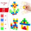 Coicok Pack of 32 Magnetic Building Blocks for Children, Magnetic