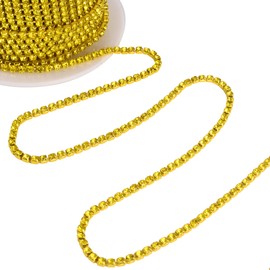 Blinginbox 10 Yards Crystal Rhinestone Chain Trim for Sewing Crafts DIY Decoration.（Lemon yellow,SS6-2mm）