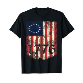 Betsy Ross Vintage Flag 1776 Patriot American Flag T-Shirt
