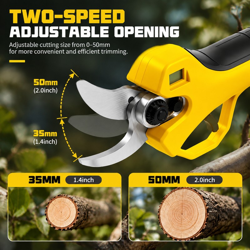Cordless Electric Pruning Shears for Garden Trimming – Brushless Motor