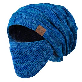 REDESS Beanie Hat for Men and Women Knit Slouchy Thick Skull Cap Winter Warm Hats with Face Cover