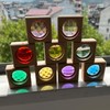 KOAICS 16PCS Acrylic Wooden Gem Blocks, Sparkling Acrylic Colorful Wooden