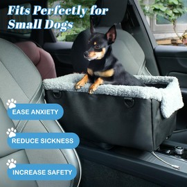 Rumi Pawz Premium Dog Car Seat for Small Pets – Safe & Secure Travel Seat with Sturdy Design, Adjustable Straps & Storage Pockets – Ideal for Small Dogs & Cats!