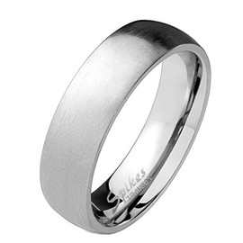 Tapsi´s Coolbodyart® Women's Ring Made of Titanium Brushed Silver Polished Inside Various Sizes, Titanium, No Gemstone