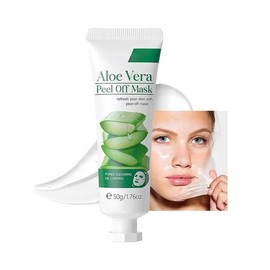 UnKnown DLZZRS Aloe Vera Gel Peel Off Mask Pack Face Natural Moisturizing and Moisture Blocking for Dry, Oily and Sensitive Faces 1.76 oz / DLZZRS 알로에 베라 젤 필 오프 마스크팩 페이스 천연 건조하고 지성이며 민감한 보습 및 수분 차단 1.76온스