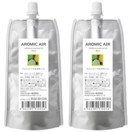 Aromic Air Exclusive Essential Oil (Fancy Bergamot 1.7 fl oz (50 ml) x 2), Non-woven Fabric Replacement Pad Included