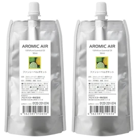 Aromic Air Exclusive Essential Oil (Fancy Bergamot 1.7 fl oz (50 ml) x 2), Non-woven Fabric Replacement Pad Included